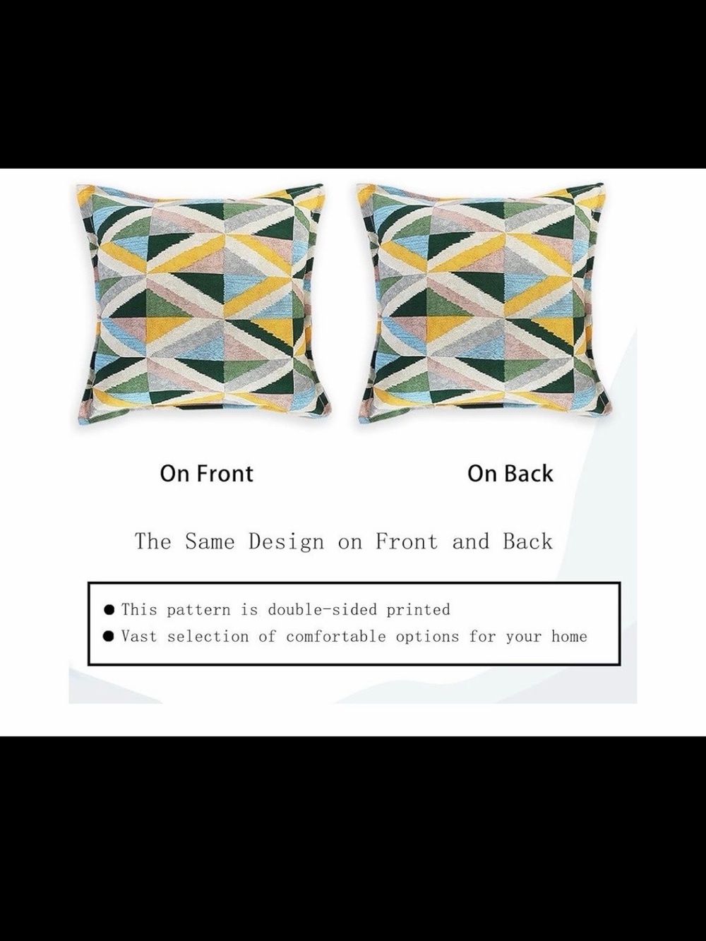 8 Allen & Roth Color Block Throw Pillow Covers-New - Picture 3 of 9